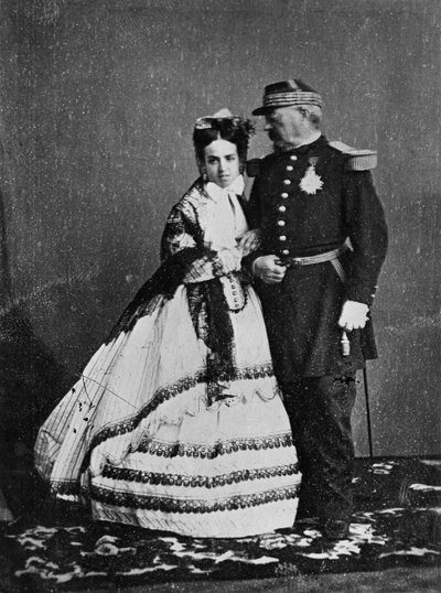 General Achille Bazaine (1811-88) y su esposa, Josepha Pena, verano de 1865 de Francois Aubert